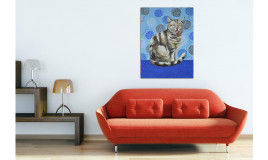 Авторская картина Кот с языком